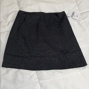 Leopard Print Mini Skirt